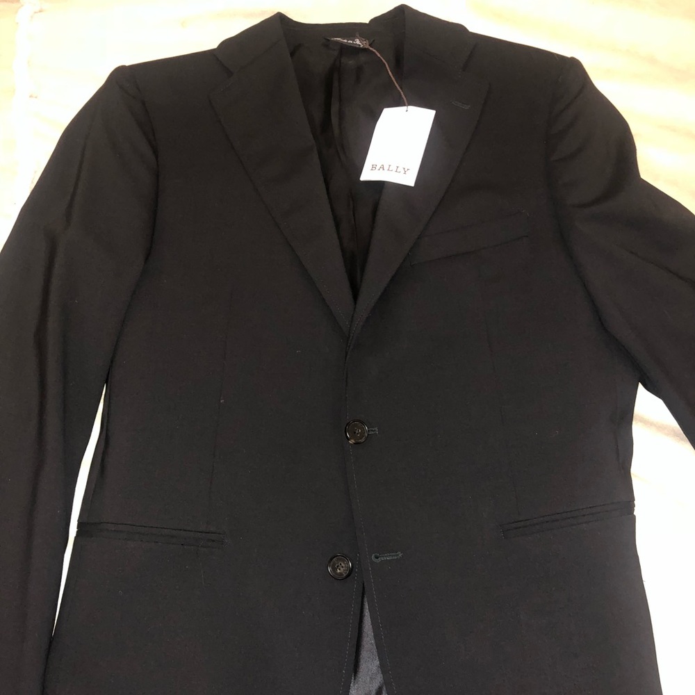 Bally Men’s Black Wool Mix Two Button Blazer